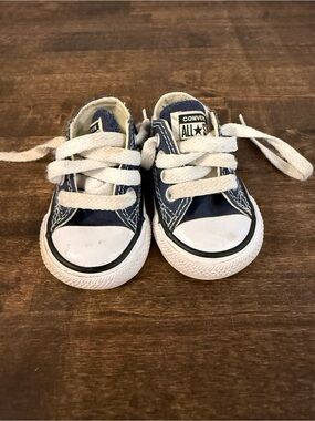 Converse Kids Navy & White Low Top Sneakers